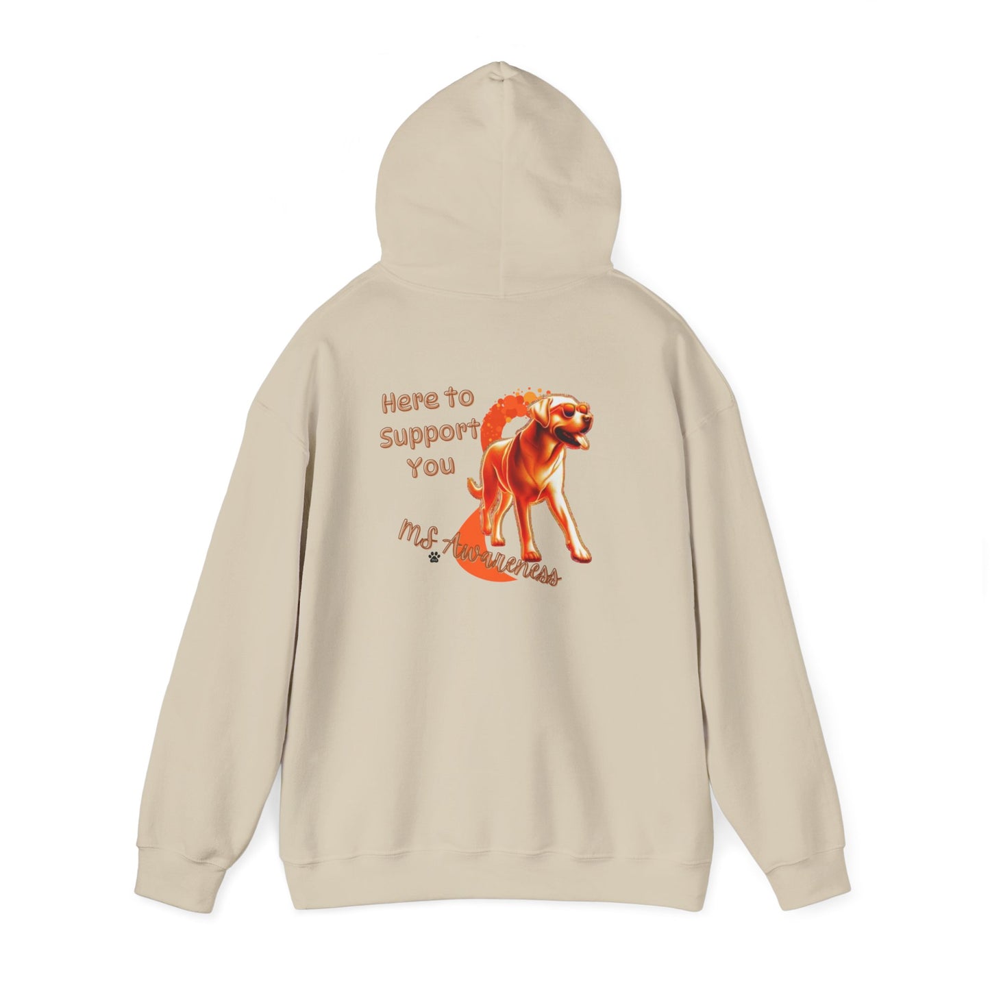 Labrador Retriever "Here to Support You" MS Awareness Hoodie