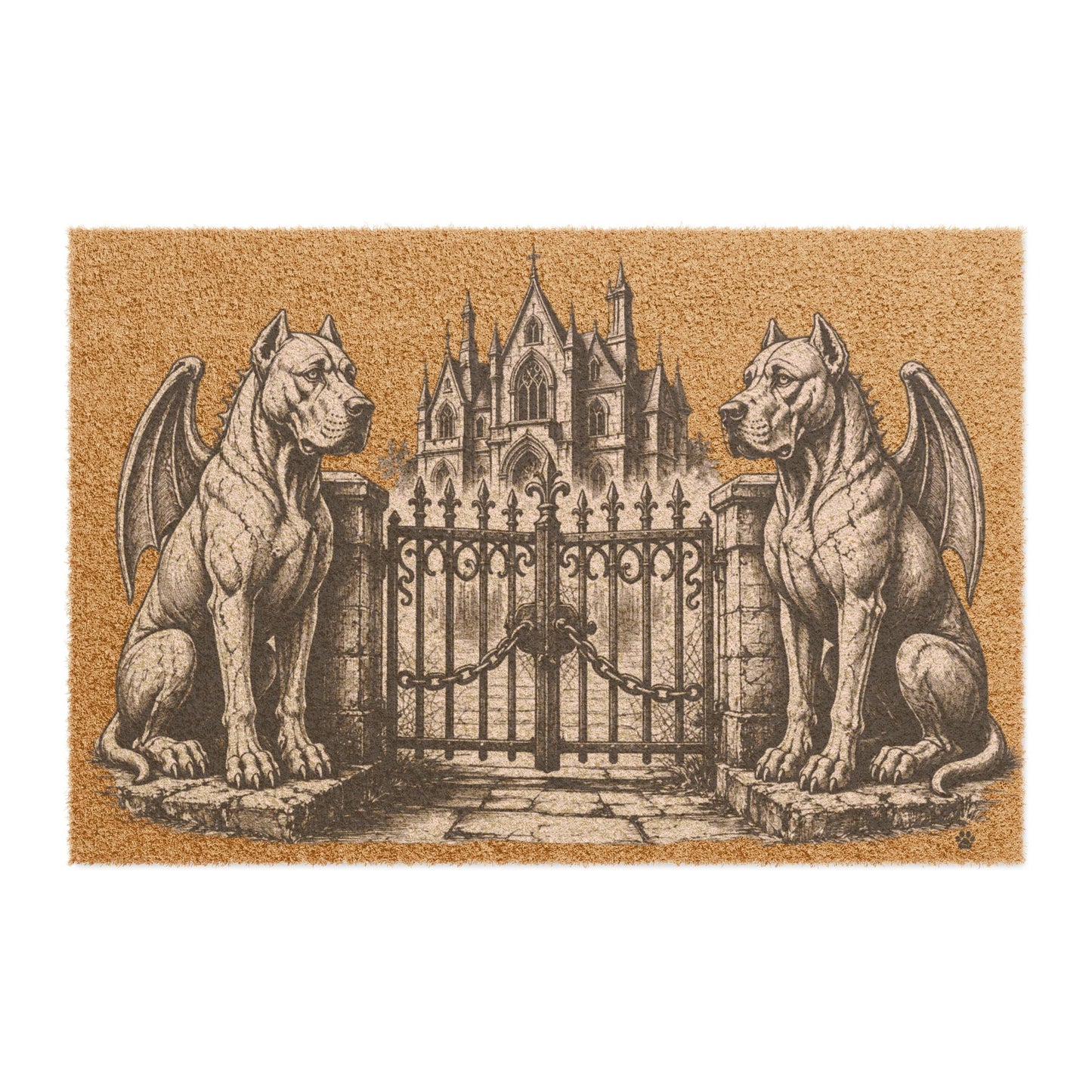 Great Dane Gargoyle Angel Gothic Protector Welcome Mat