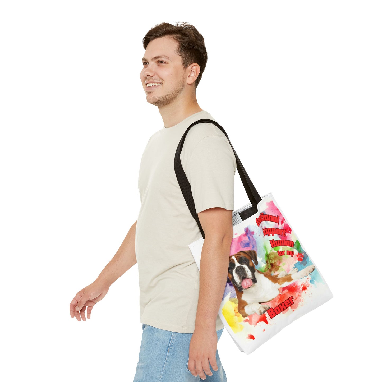 Emotional Support Human for my Boxer tote bag