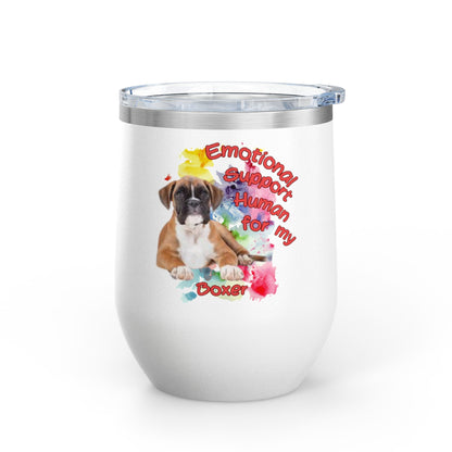Emotional Support Human for my boxer Wine Tumbler