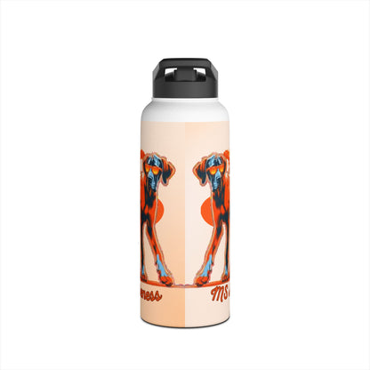 Great Dane "Lean on Me" MS Awareness Stainless Steel Water Bottle