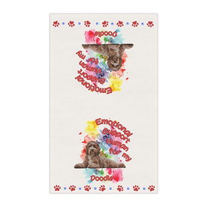 Emotional Support Human for my Doodle Dog Tea Towel