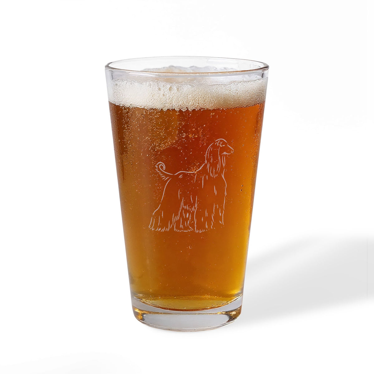 Afghan Hound Engraved Pint Glass