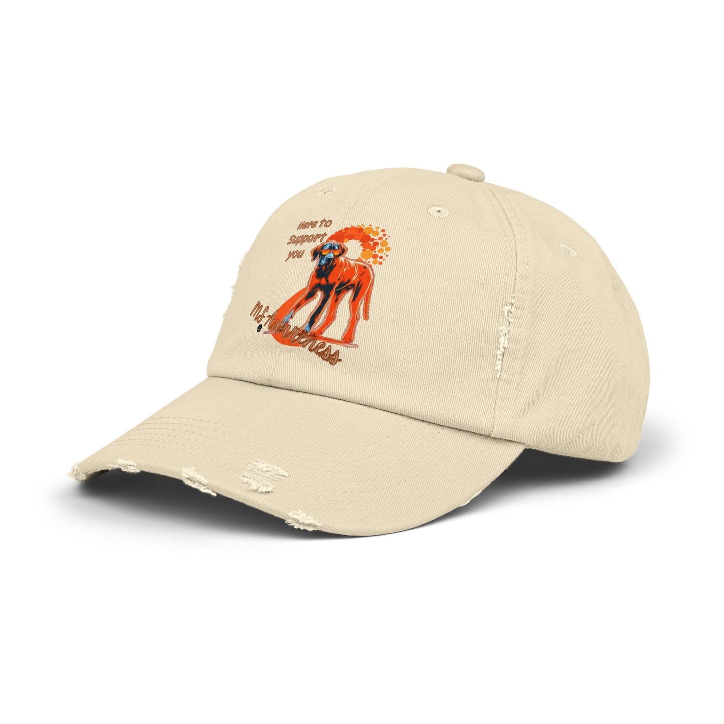 Great Dane "Here to Support You" MS Awareness Distressed Cap