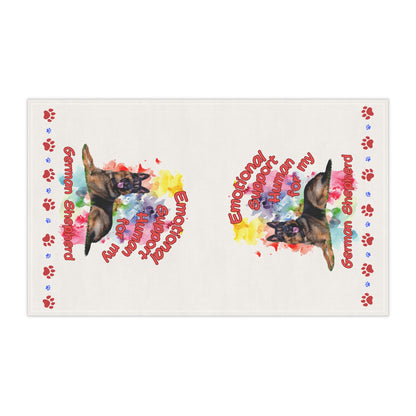 Emotional Support Human for my German Shepherd  Tea Towels for Dog Lovers