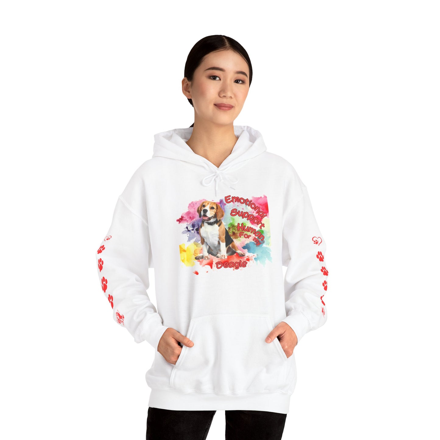 Emotional Support Human for My Beagle Pullover Hoodie