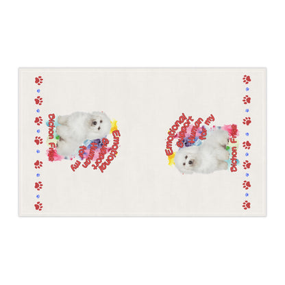 Emotional Support Human for my Bichon Frise Tea Towel