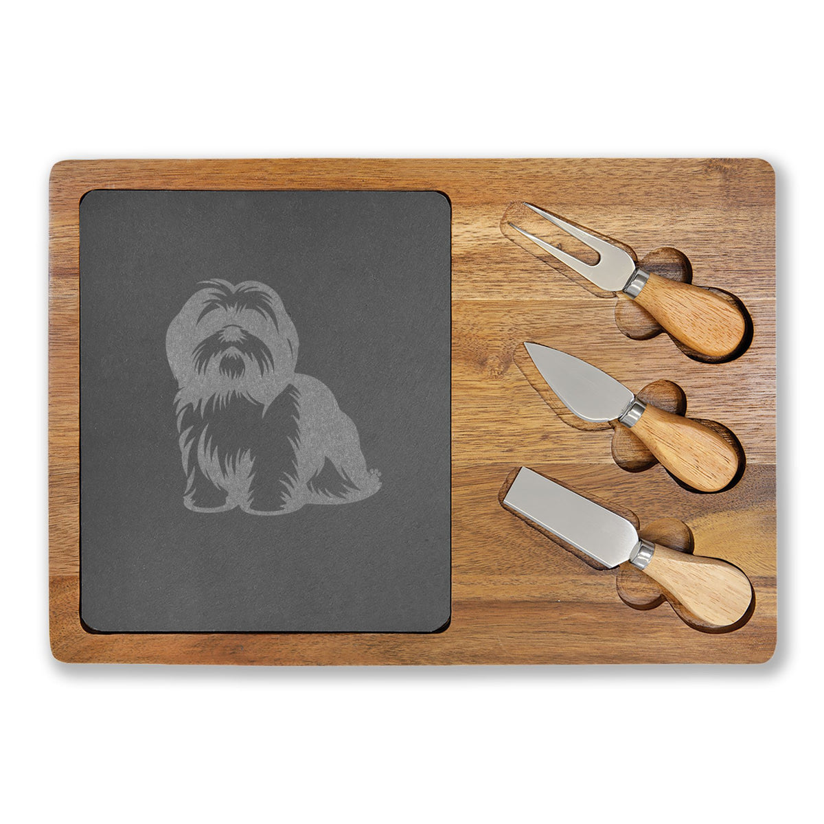 Shih Tzu Engraved Charcuterie Board, Dog Lover Cheese Board & Serving Platter