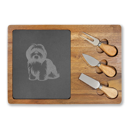 Shih Tzu Engraved Charcuterie Board, Dog Lover Cheese Board & Serving Platter