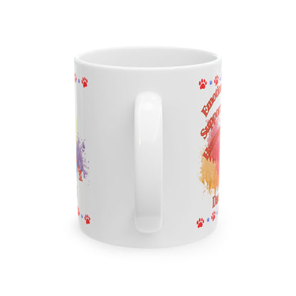 Emotional Support Dachshund Mug, Cute Dog Gift, Pet Lover Coffee Cup, Puppy Lover, Dog Mom Coffee Mug