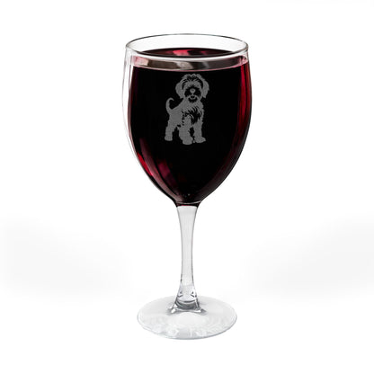 Doodle Engraved Wine Glass