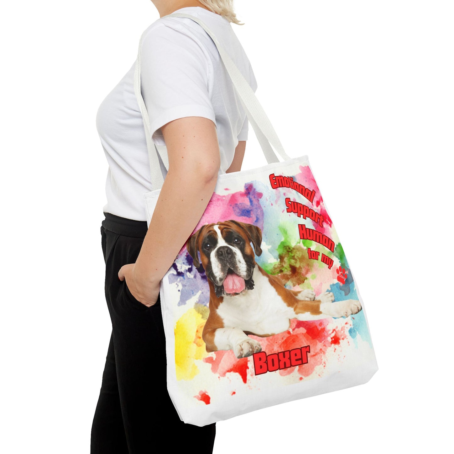 Emotional Support Human for my Boxer tote bag