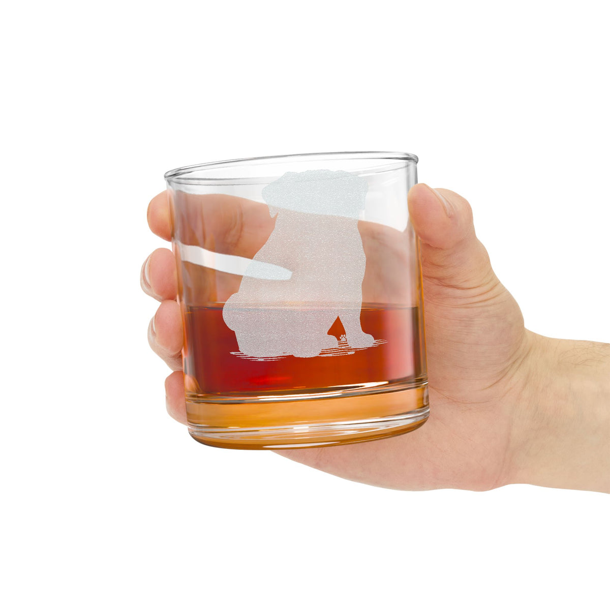 Pug Engraved Whiskey Glass