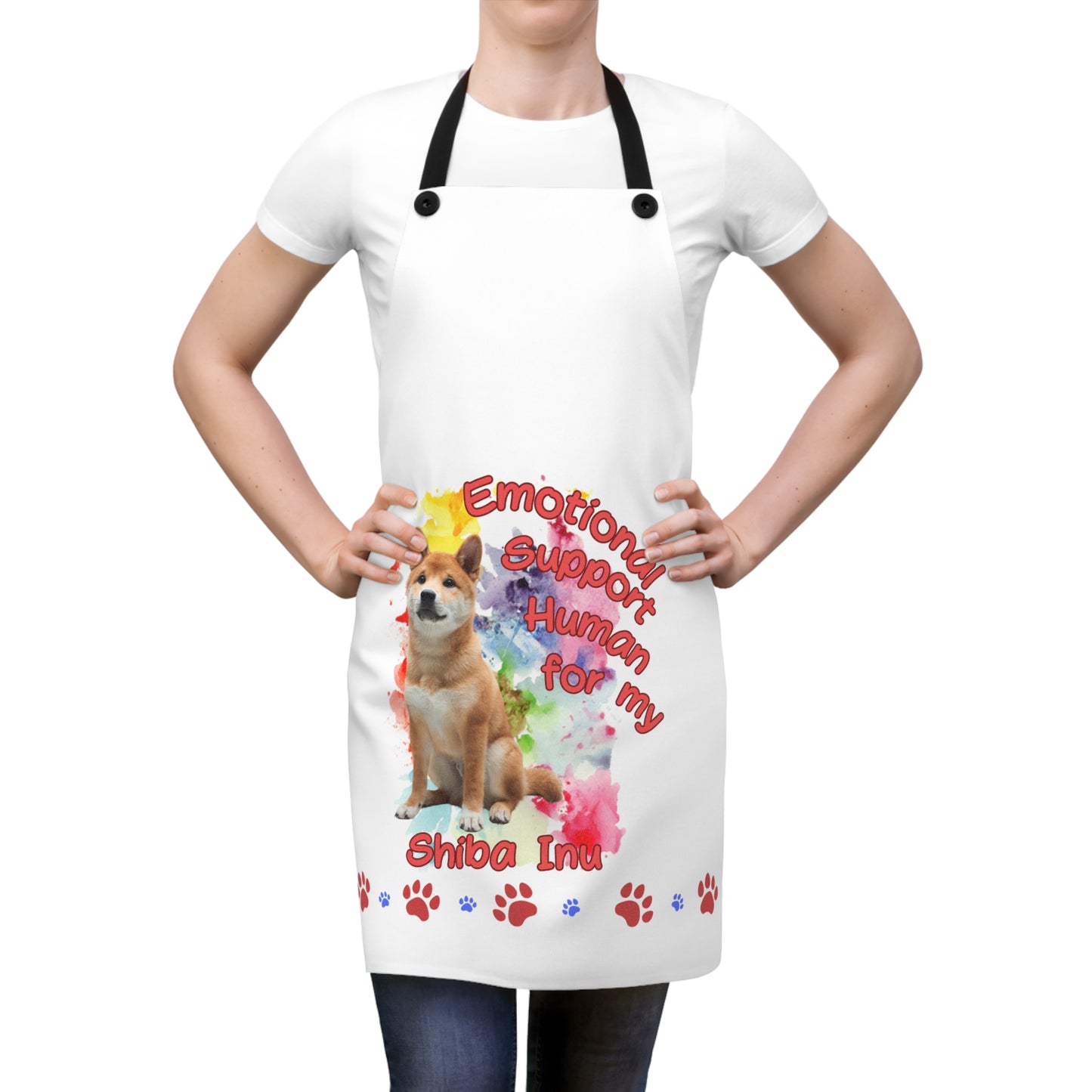 Emotional Support Human for my Shiba Inu Apron