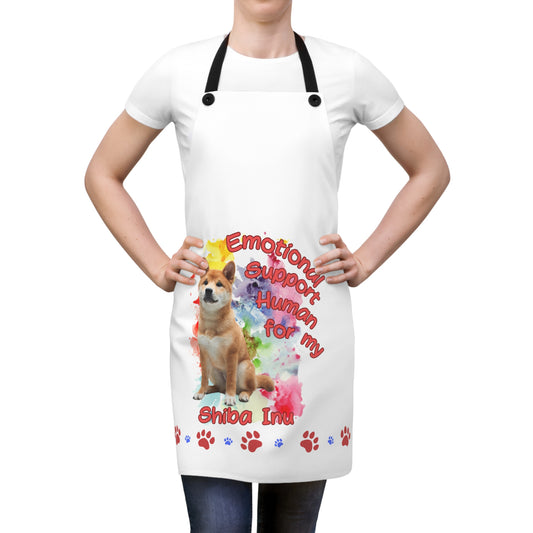 Emotional Support Human for my Shiba Inu Apron
