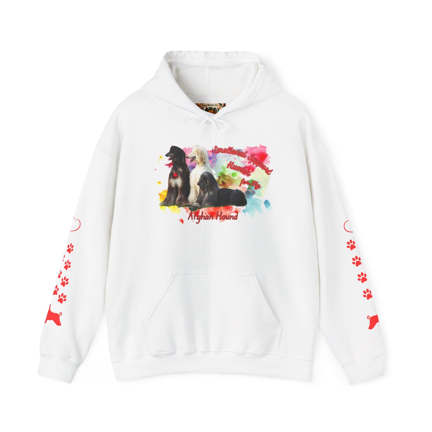 Afghan Hound Emotional Support Human Hooded Sweatshirt