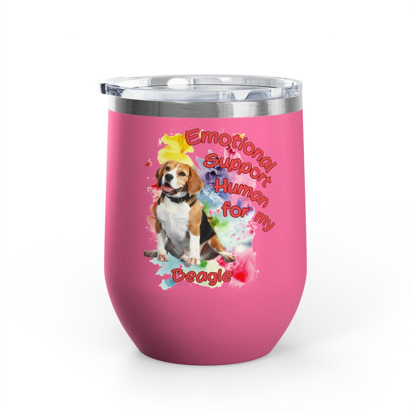 Emotional Support Human for My Beagle Wine Tumbler