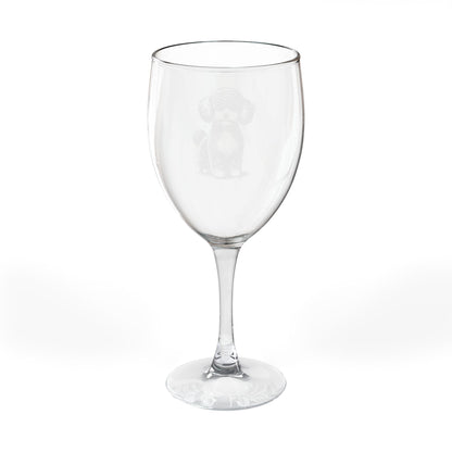 Toy Poodle Engraved Wine Glass