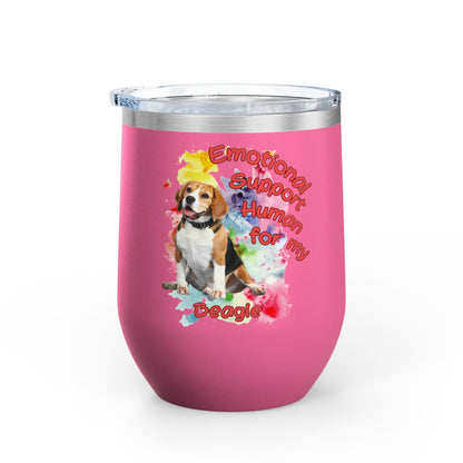 Emotional Support Human for my Beagle Wine Tumbler