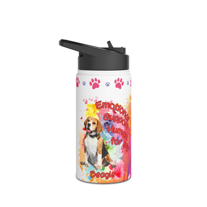 Emotional Support Human for my Beagle Water Bottle