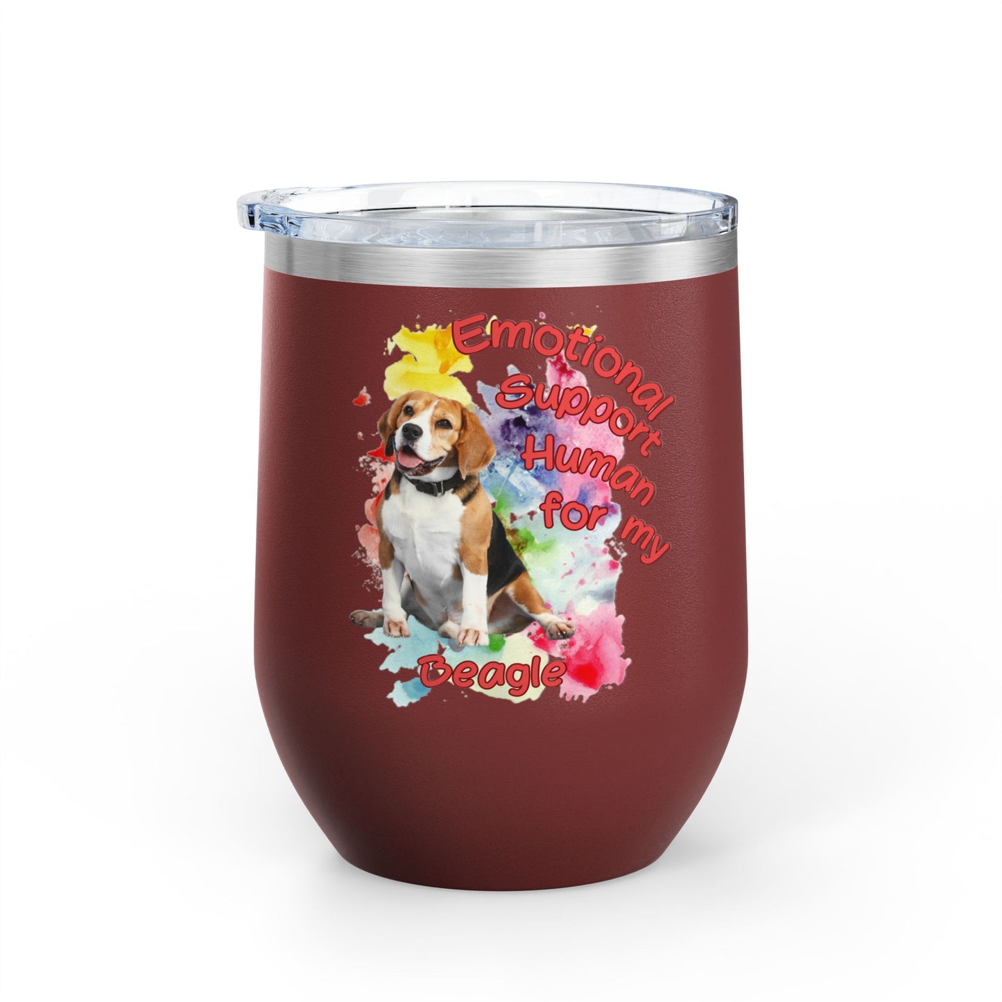 Emotional Support Human for my Beagle Wine Tumbler