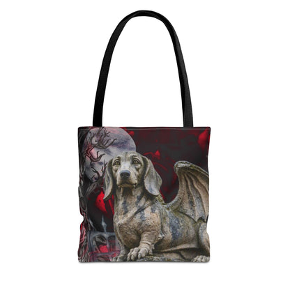 Dachshund Angelic Gargoyle Protector Tote Bag