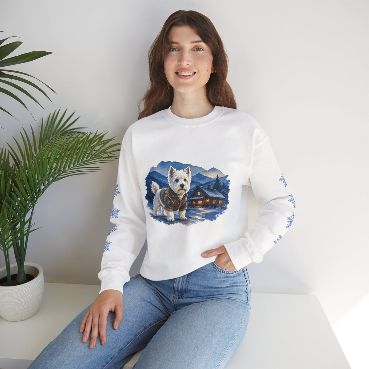 West Highland Terrier Smoky Mountain Christmas Sweatshirt