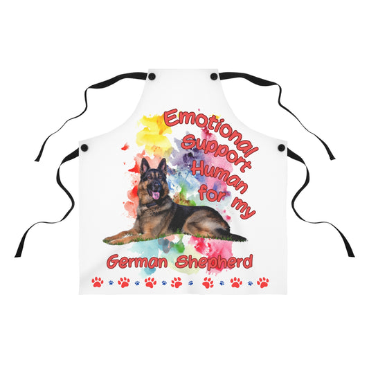 Emotional Support Human for my German Shepherd Apron