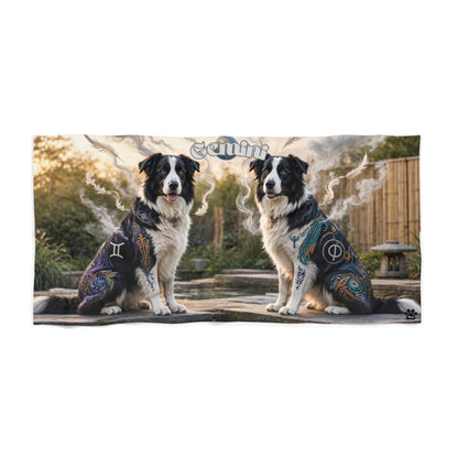 Gemini Border Collie Elements Beach Towel