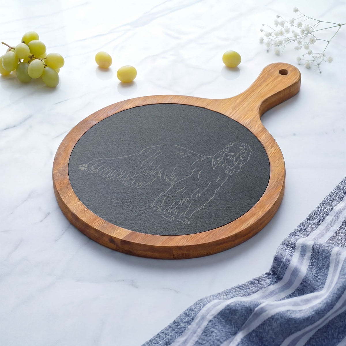 Afghan Hound Engraved Charcuterie Board, Dog Lover Cheese Board & Serving Platter