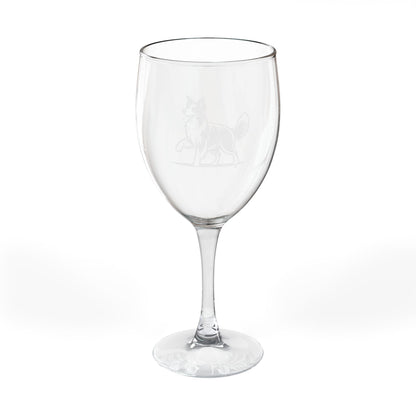 Border Collie Engraved Wine Glass