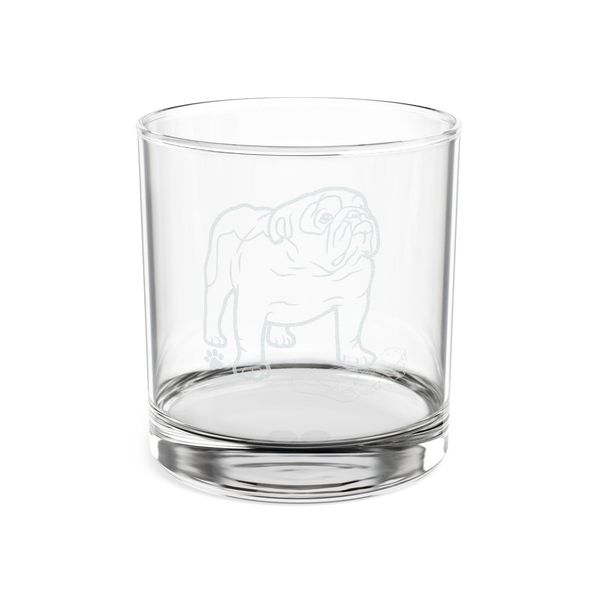 Engraved Bulldog Pint Glass - 16 oz Etched Beer Glass