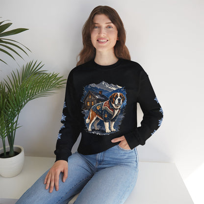 Saint Bernard Smoky Mountain Christmas Sweatshirt
