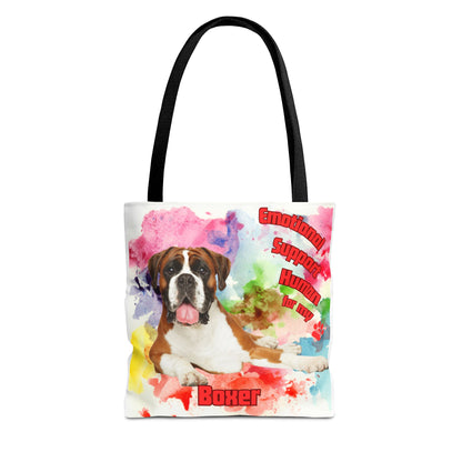 Emotional Support Human for my Boxer tote bag