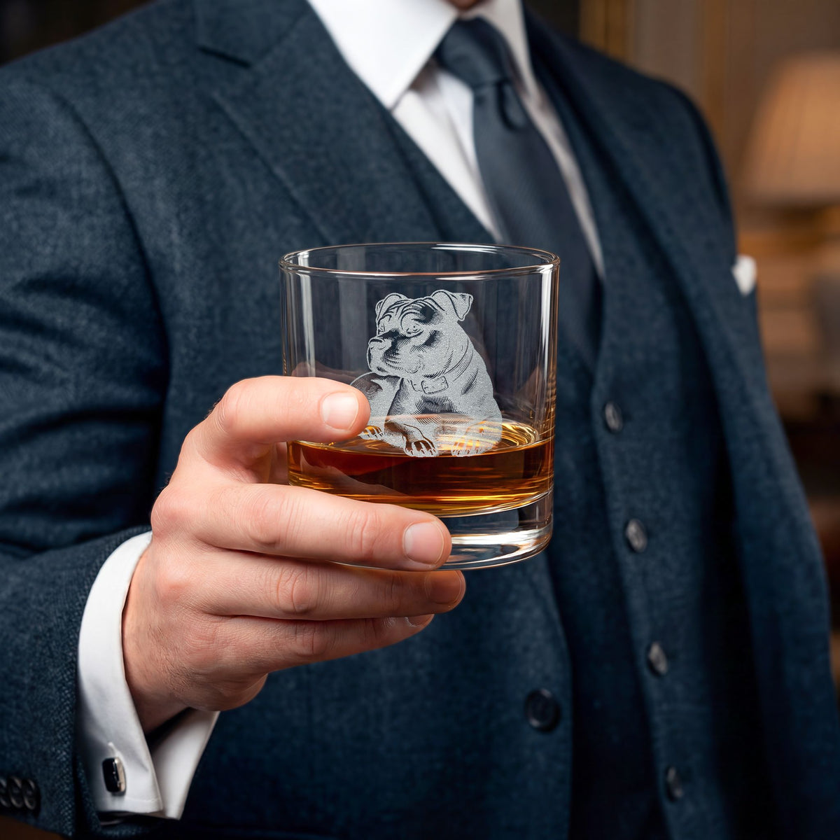 Pitbull  Engraved Whiskey Glass