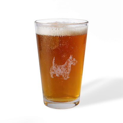 Scottish Terrier Engraved Pint Glass