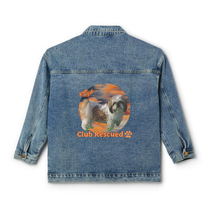 Shih Tzu Club Rescued Women’s Denim Jacket "Amor Fati"