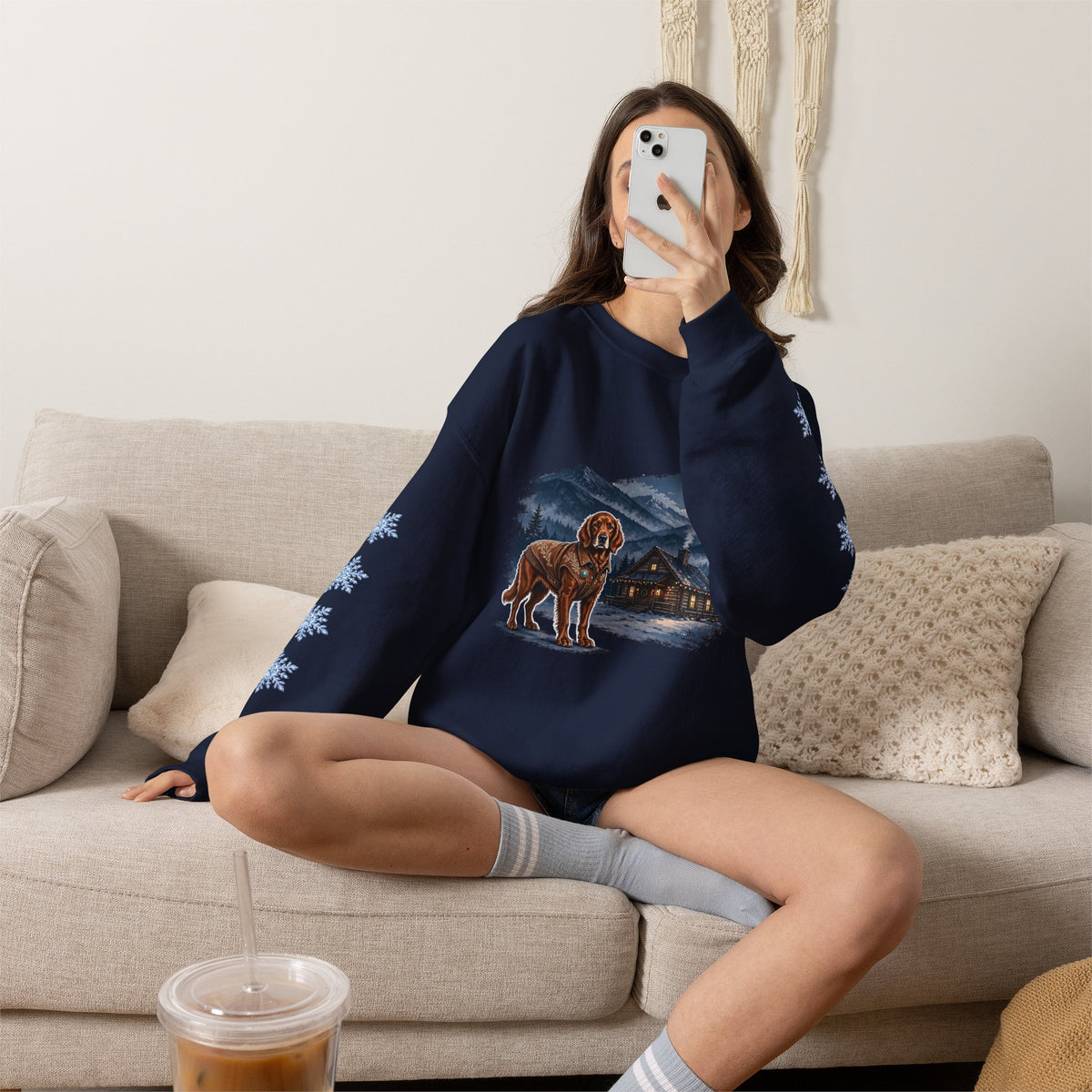 Irish Setter Smoky Mountain Christmas Sweatshirt