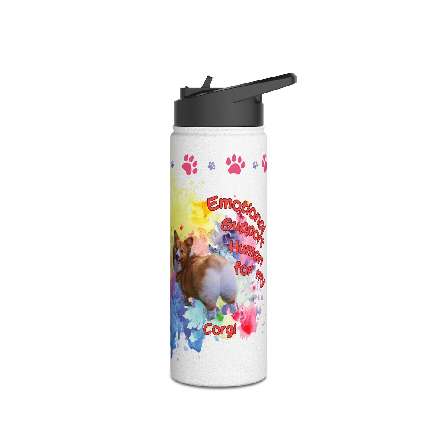 Emotional Support Human for my Corgi Sports Water Bottle
