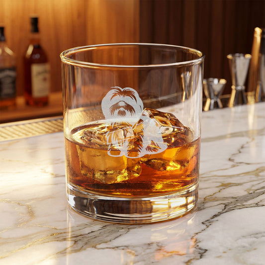 Shih Tzu  Engraved Whiskey Glass
