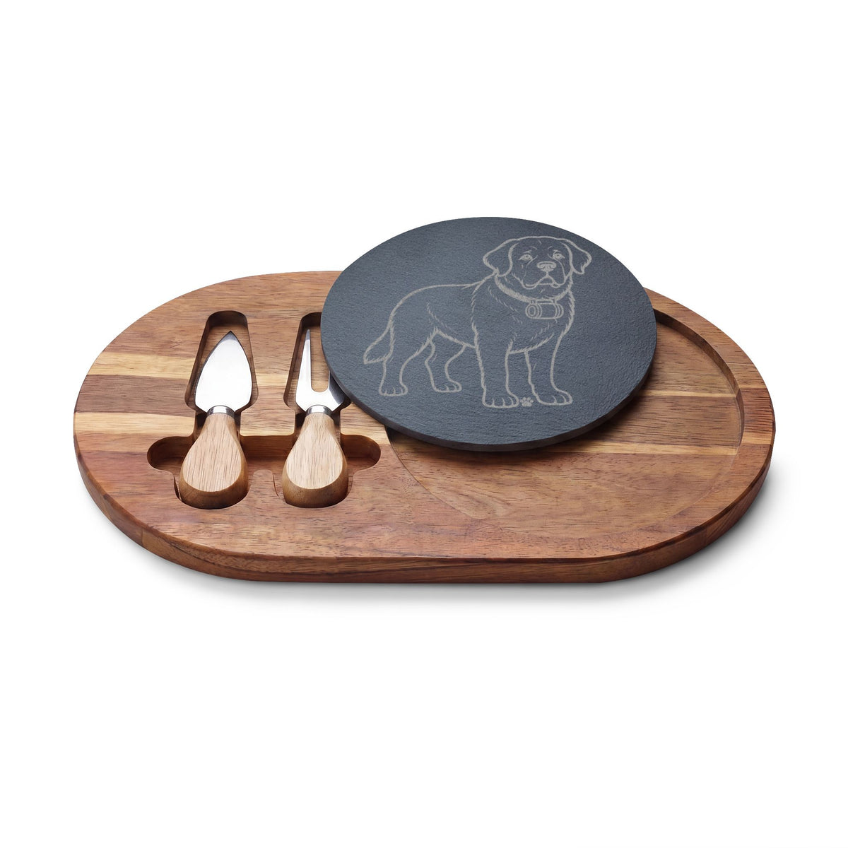 Saint Bernard Engraved Charcuterie Board, Dog Lover Cheese Board & Serving Platter
