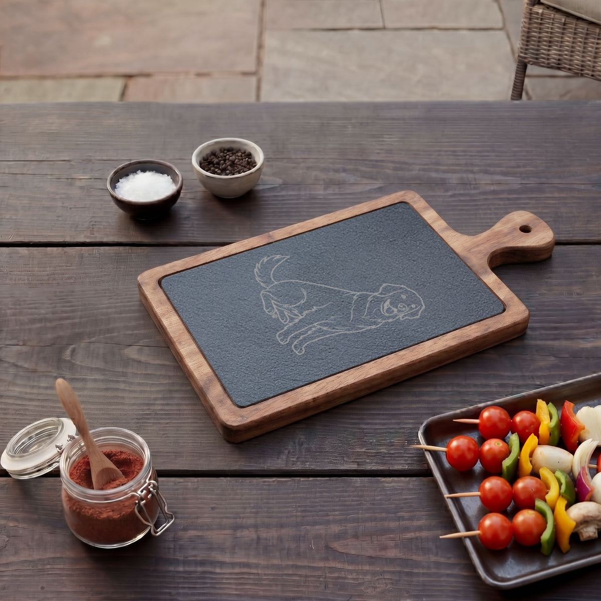 Golden Retriever Engraved Charcuterie Board, Dog Lover Cheese Board & Serving Platter