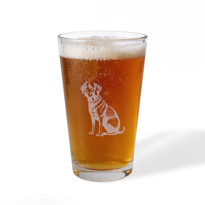 Black Lab Engraved Pint Glass
