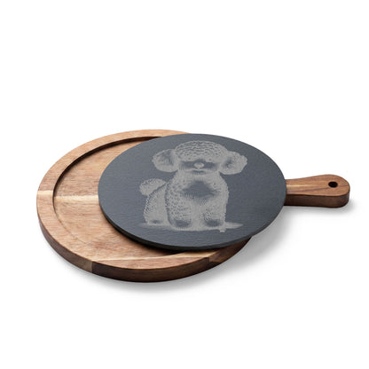 Toy Poodle Engraved Charcuterie Board, Dog Lover Cheese Board & Serving Platter
