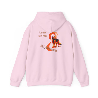 German Shepherd "Lean on Me" MS Awareness Hoodie