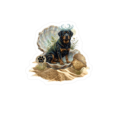 Cancer Zodiac Rottweiler Elements Die-Cut Vinyl Sticker