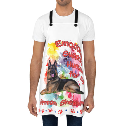 Emotional Support Human for my German Shepherd Apron