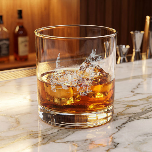 Scottish Terrier Engraved Whiskey Glass