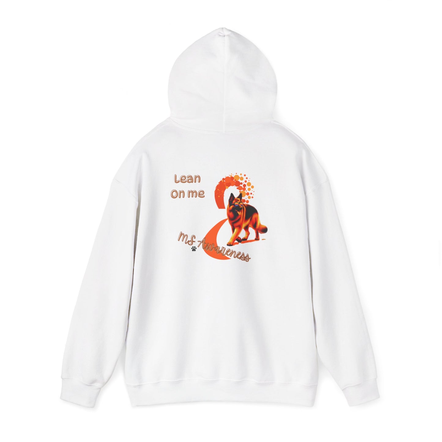 German Shepherd "Lean on Me" MS Awareness Hoodie