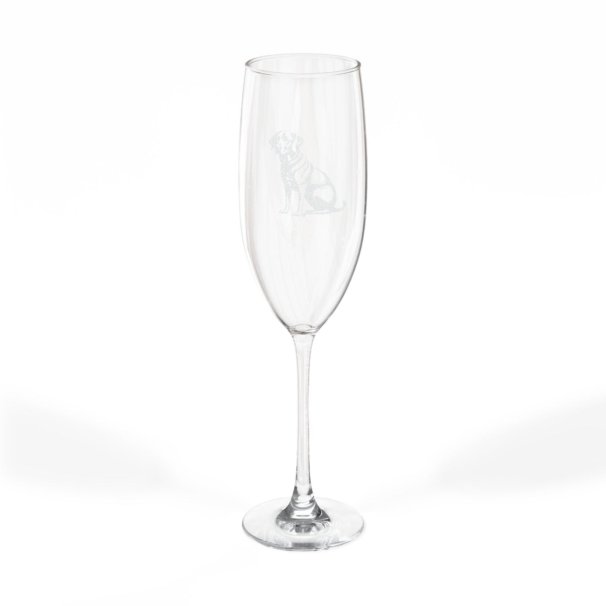 Black Lab Engraved Champagne Flute